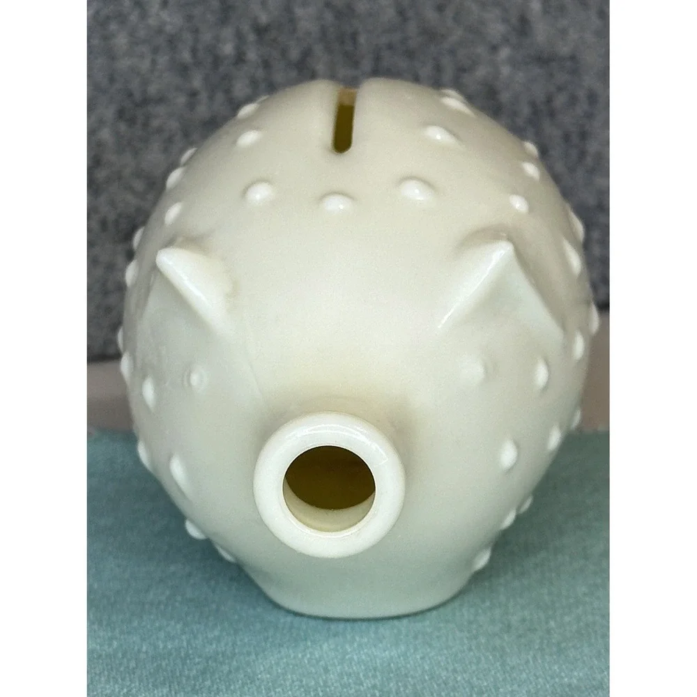 VINTAGE Milk glass piggy bank Hobnail JACOB BANG Homegaard - Denmark